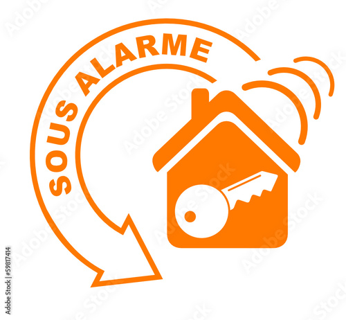 alarme flèche orange