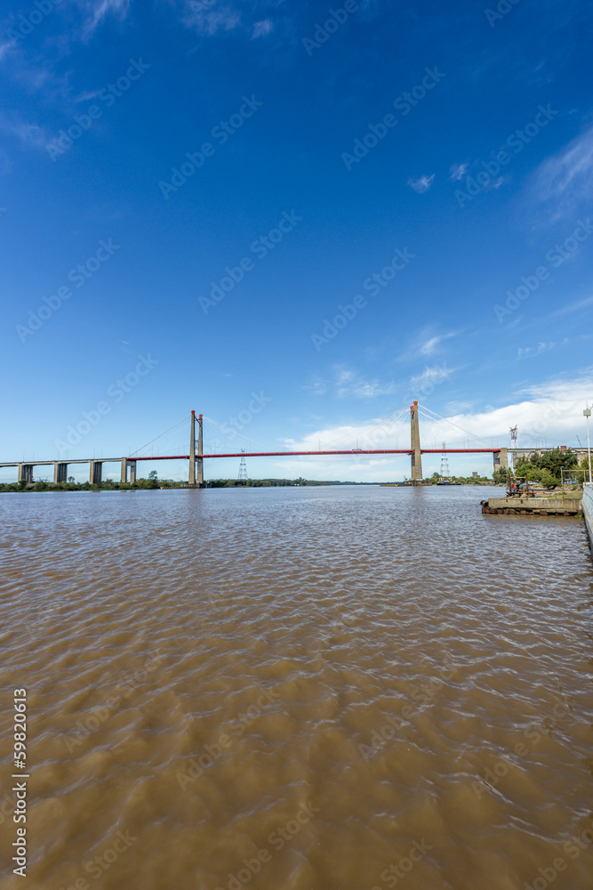 Obraz premium Zarate Brazo Largo Bridge, Entre Rios, Argentina