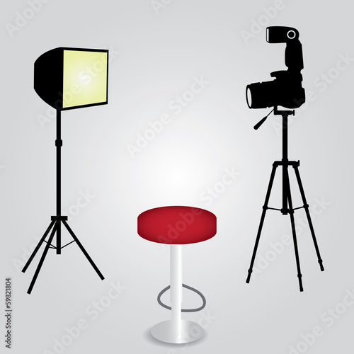 photo studio equipment with camera eps10