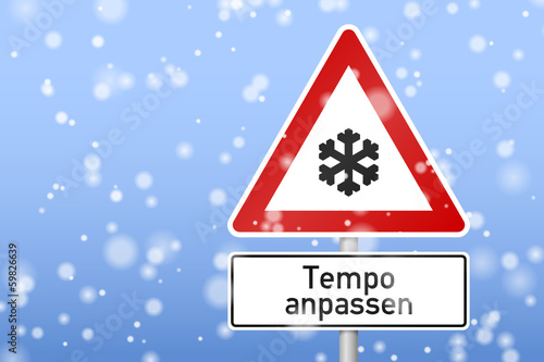 verkehrszeichen schneeflocke tempo anpassen I