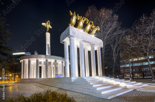 monument of heroes skopje macedonia photo