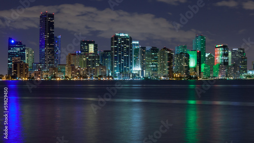 Miami Skyscrapers at Night © nstanev