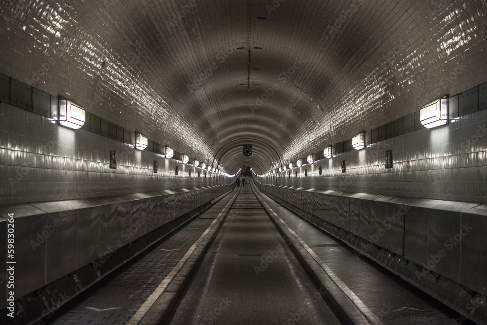 Elbe Tunnel in Hamburg, Germany