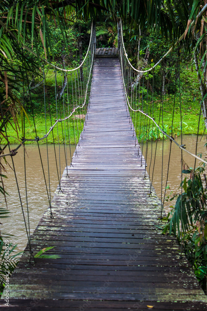 Suspension bridge at Khao Yai National Park, Thailand Suspension bridge at Khao Yai National Park, Thailand