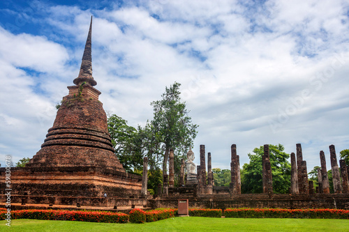 Wat Sa Si temple ruin in Sukhothai Historical Park, Thailand