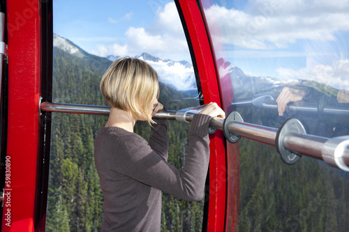 Enjoying the views from Peak 2 Peak Gondola in Whistler
