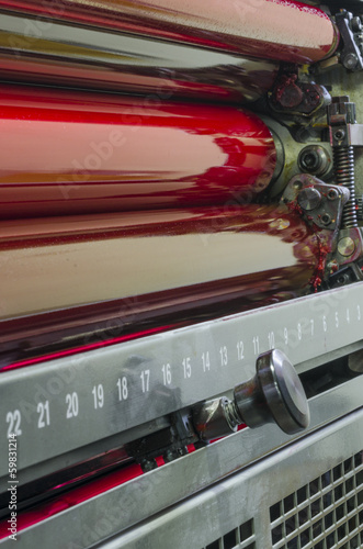 Obraz na plátně offset printing press industry machine rollers