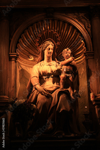 Photography Rome, Sant'Agostino, Madonna del Parto by Sansovino