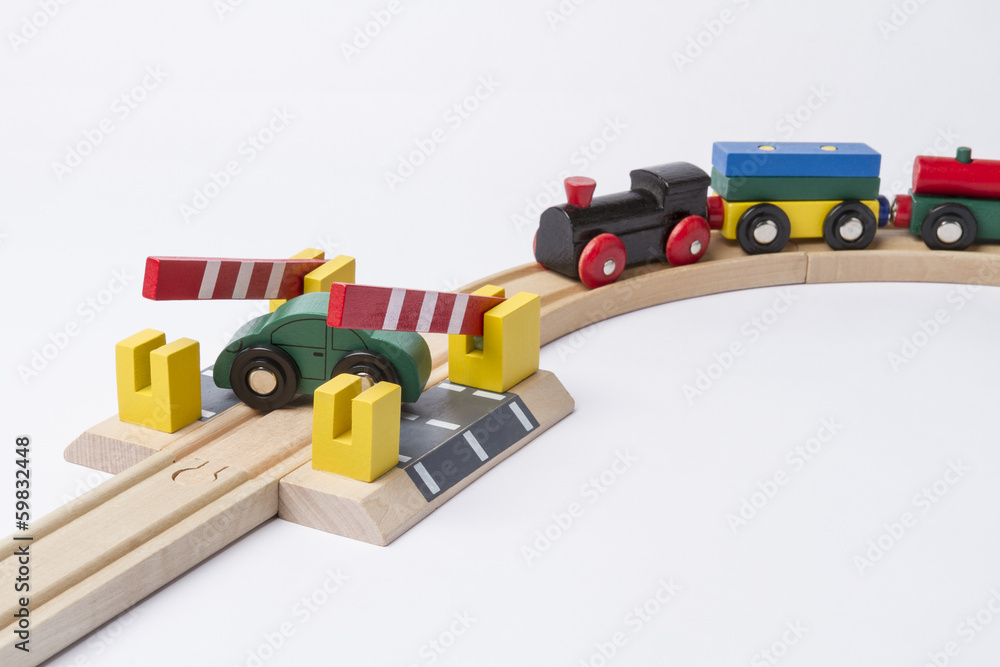 car on crossing with train coming car on crossing with train coming
