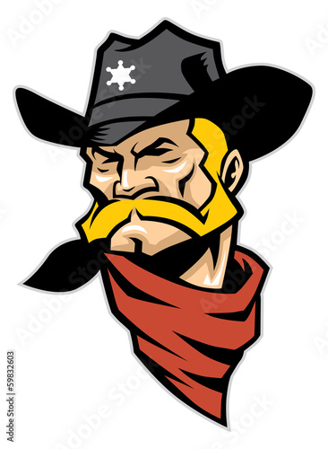 sheriff head mascot