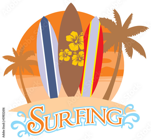 three surf board on a beach