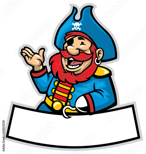 cartoon of pirate captain