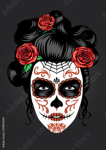 day of the dead girl make up