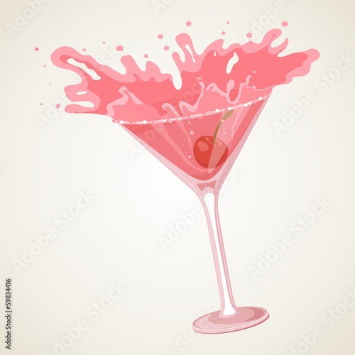 Cocktail with splash