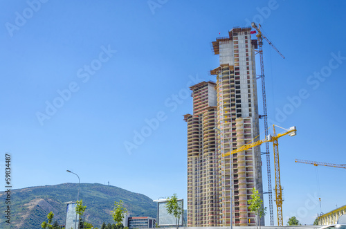 skyscraper construction crane