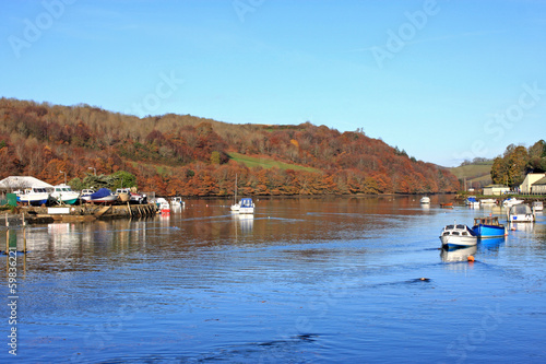 Wallpaper Mural River Looe in autumn Torontodigital.ca