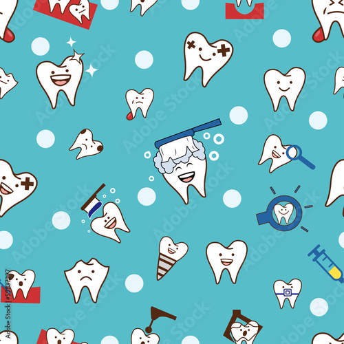 Seamless teeth pattern