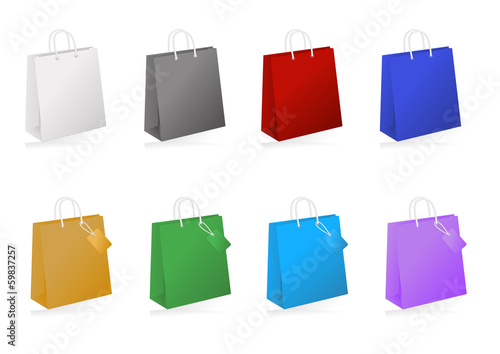 Colorful shopping bag collection