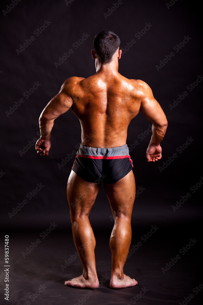 young bodybuilder posing