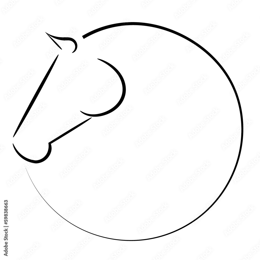 Naklejka premium Koń symbol wektor