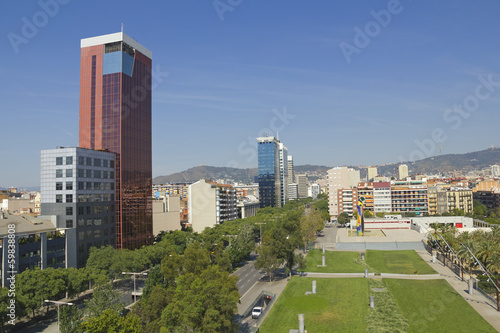 Panoramic of Barcelona photo