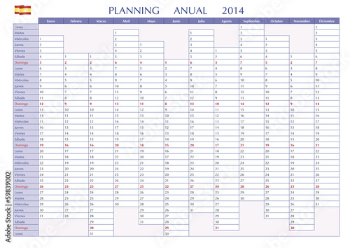 Planning 2014 spanish