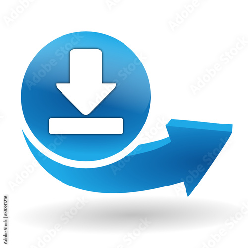 télécharger sur bouton web bleu