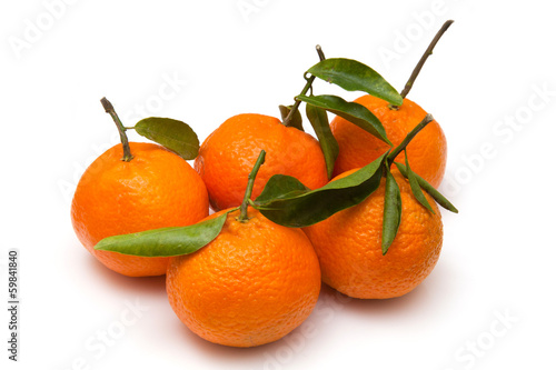 Quadro em tela Clementine's isolated on a white studio background.