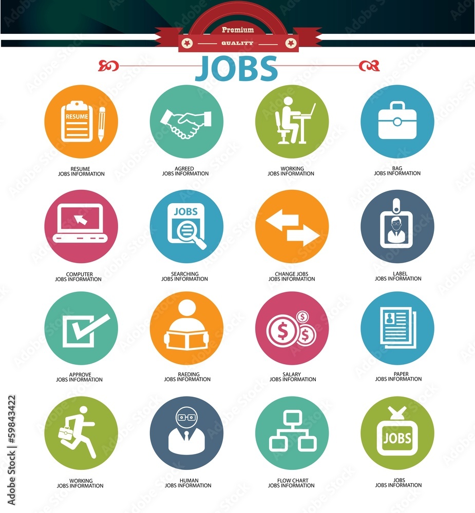 Jobs icons,vector Jobs icons,vector