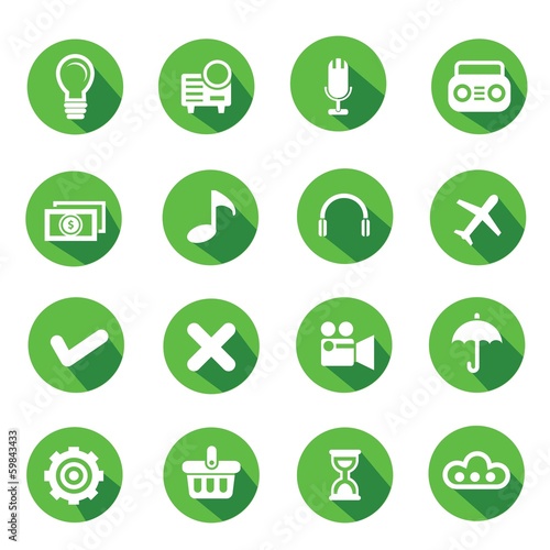 Web icons,Green version,vector
