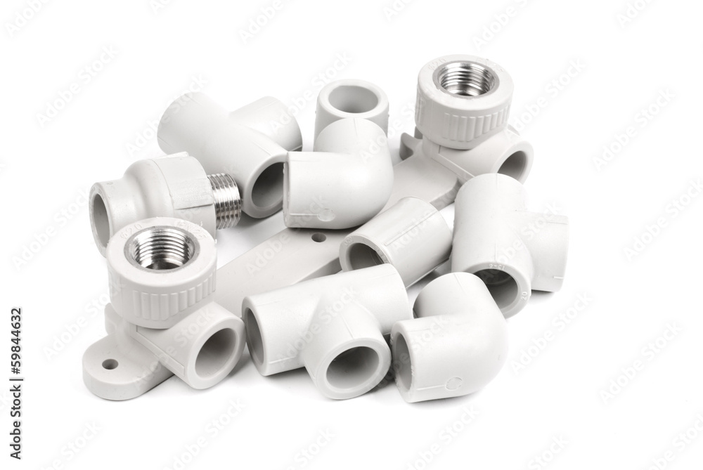 Fitting - PVC connection coupler to connect polypropylene tubes Fitting - PVC connection coupler to connect polypropylene tubes