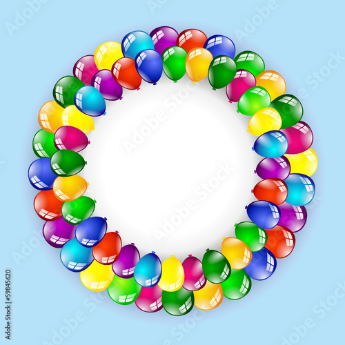 Luftballons Kreis Tafel