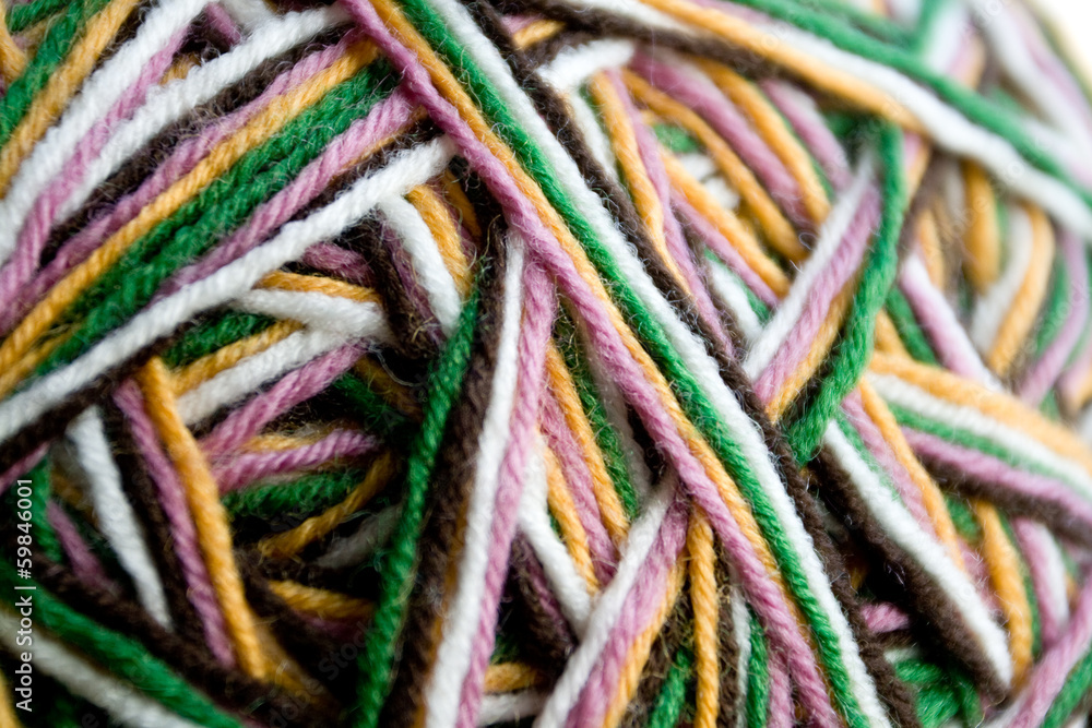 Multicolored Yarn Used For Knitting Clothes Stock Photo, Picture and  Royalty Free Image. Image 30962323.