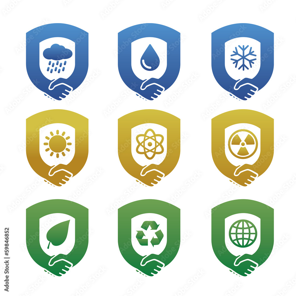 Handshake and symbols of ecology Handshake and symbols of ecology