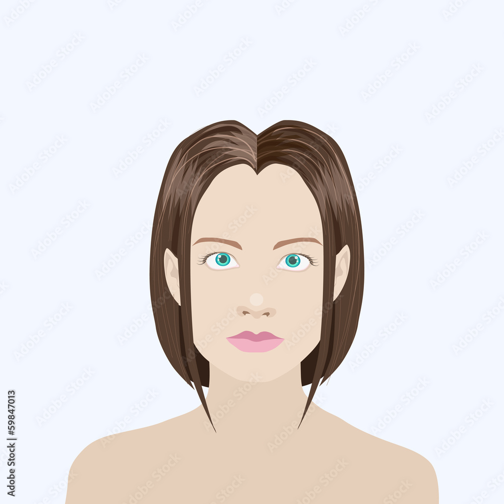 girl with brown hair with a short haircut girl with brown hair with a short haircut