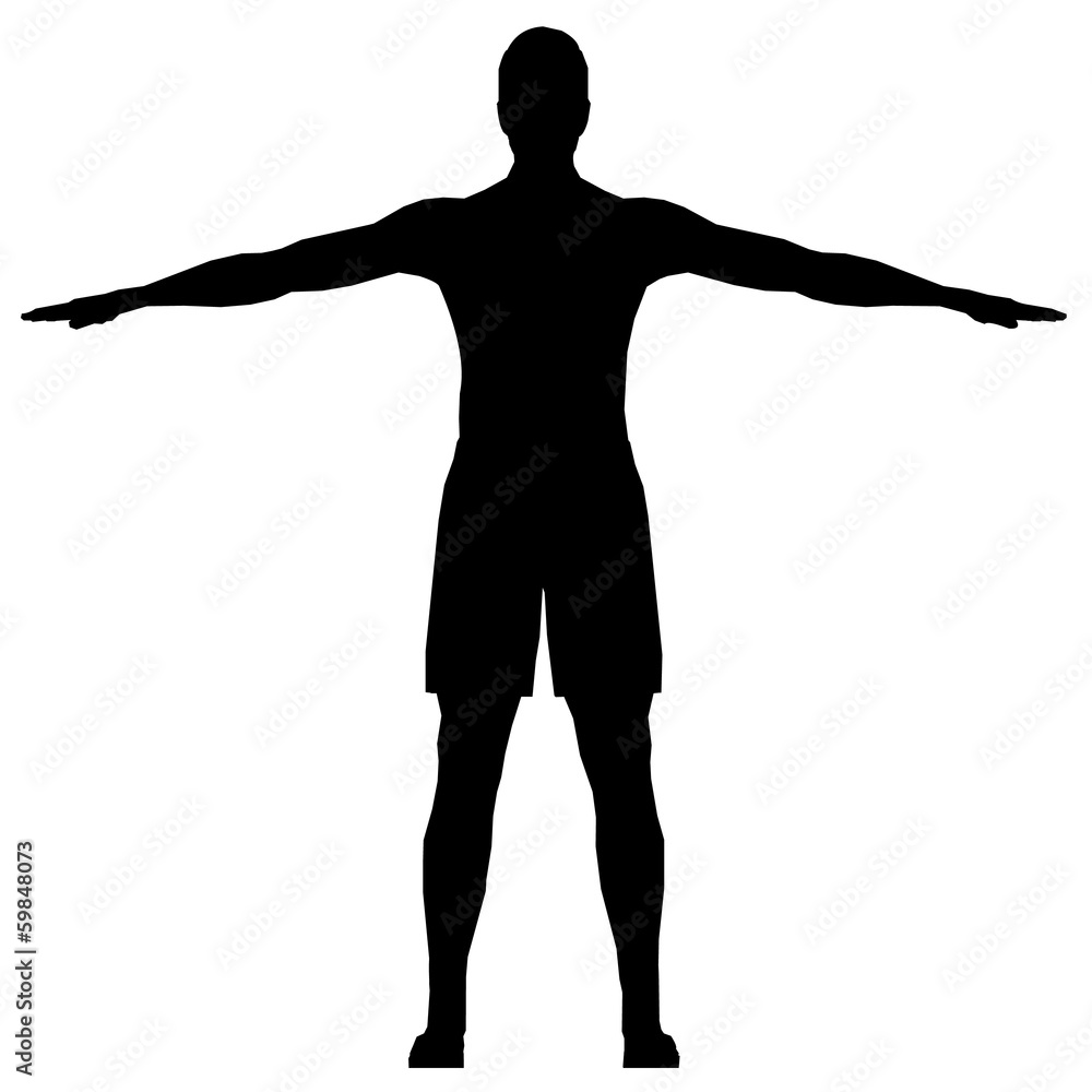 Sport man vector silhouette