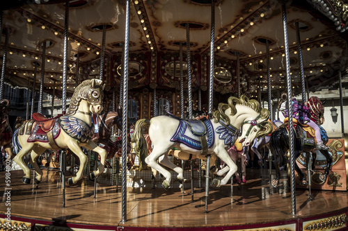 carousel horses, Image of the city of Madrid, its characteristic
