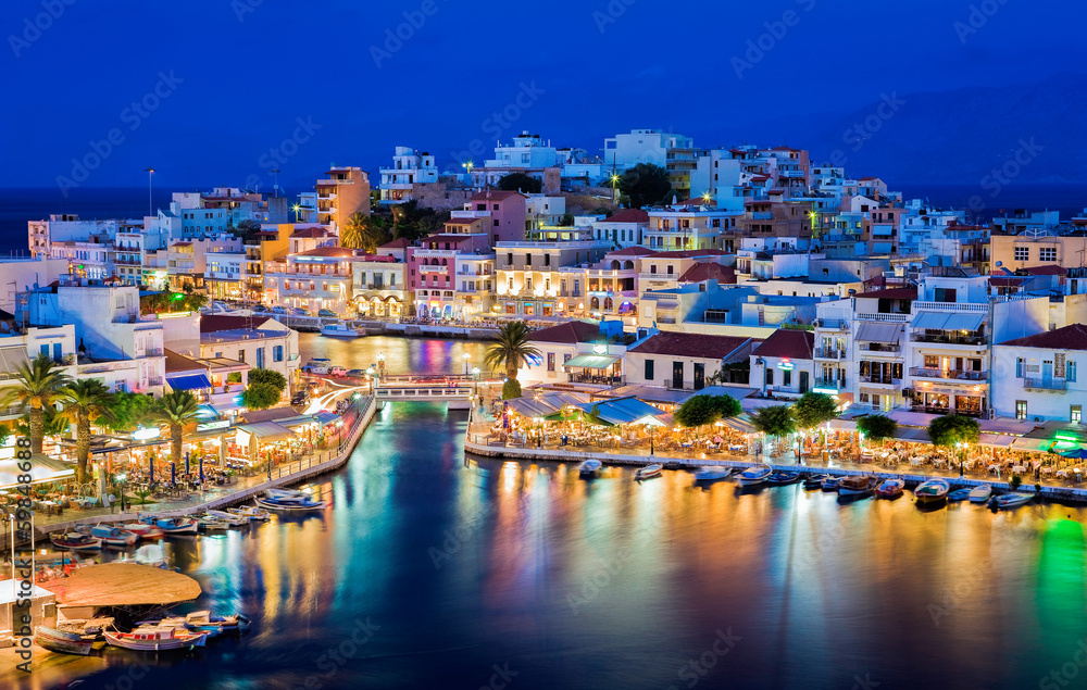 Obraz premium Agios Nikolaos, Kreta, Grecja