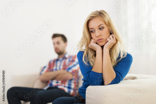 Young couple have problems in relationship