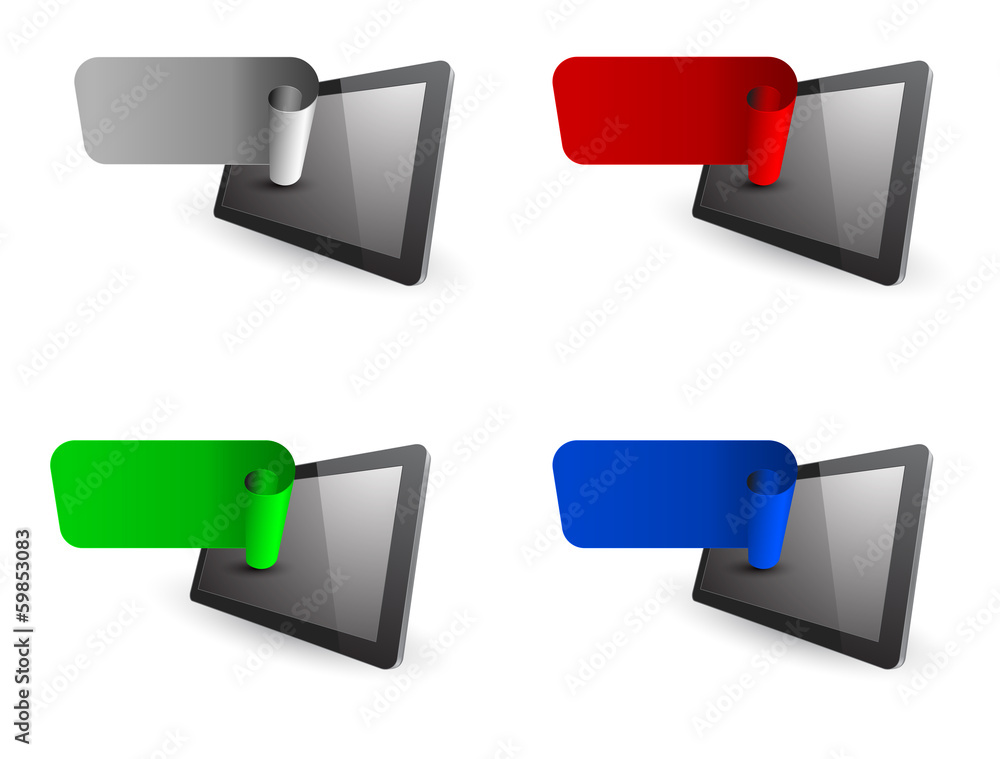 tablet pc 3d with roll web banner tablet pc 3d with roll web banner