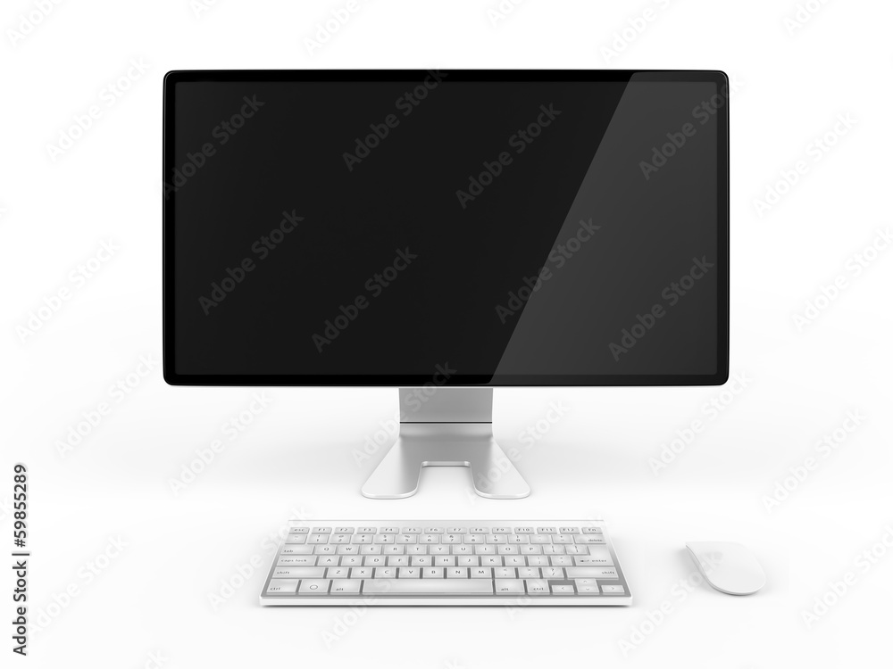 Display with keyboard and mouse. isolated Display with keyboard and mouse. isolated
