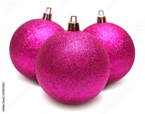 Three christmas balls