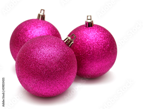 Three christmas balls