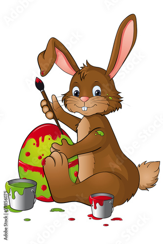 Osterhase bemalt Osterei