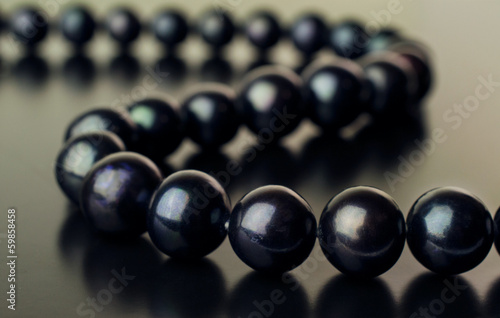 necklace of black pearls
