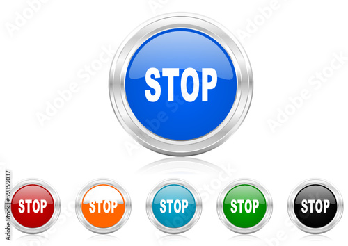 stop icon vector set © Alex White