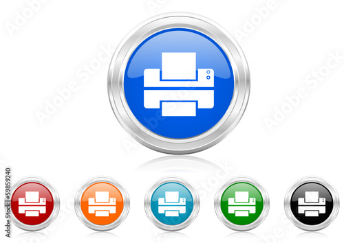 printer icon vector set