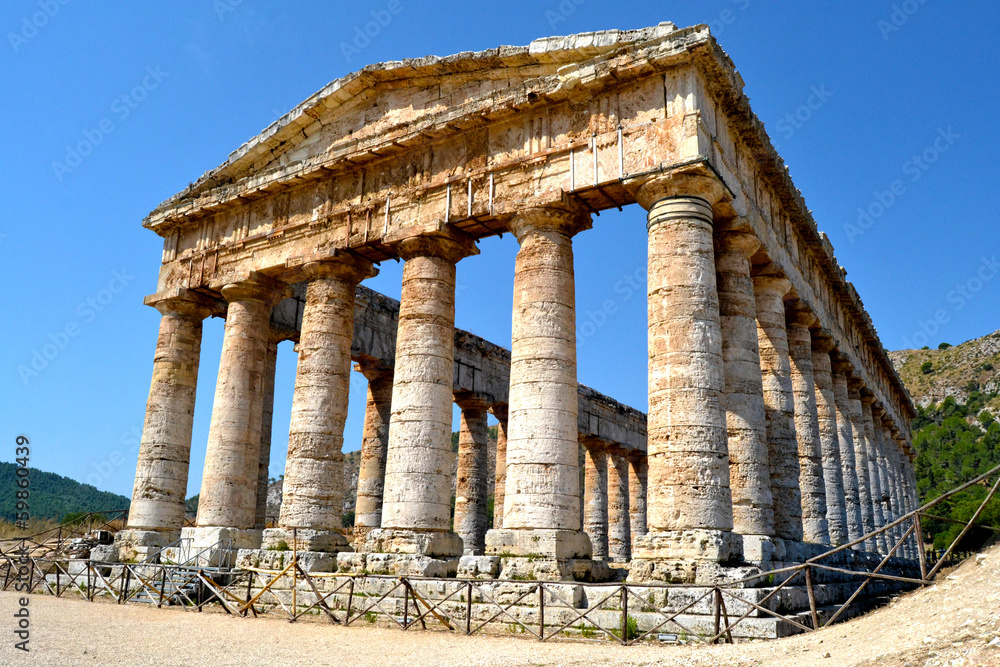 Ancient temple of Segesta in the valley - Trapani, Sicily Ancient temple of Segesta in the valley - Trapani, Sicily