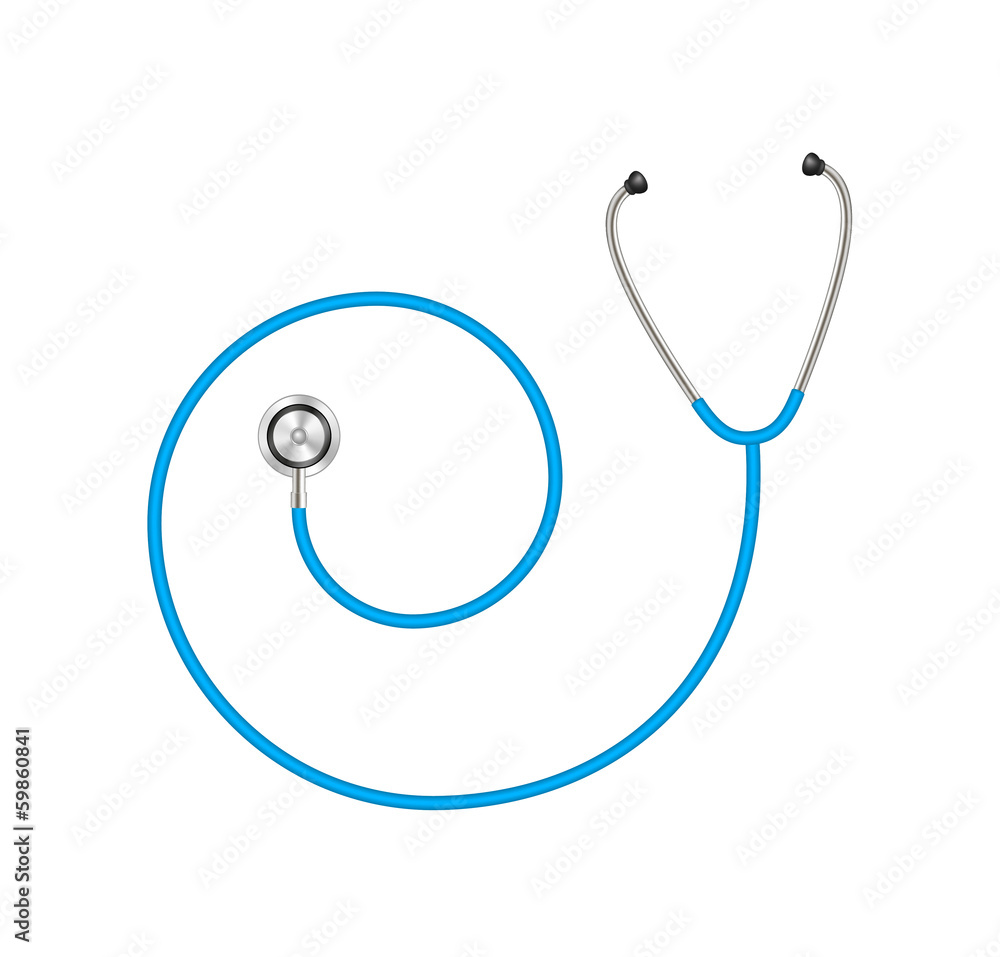 Stethoscope in shape of spiral Stethoscope in shape of spiral