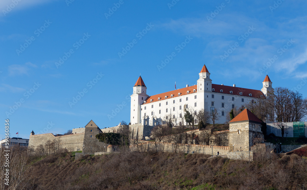 Bratislava castle, dominant feature of the city, Slovakia